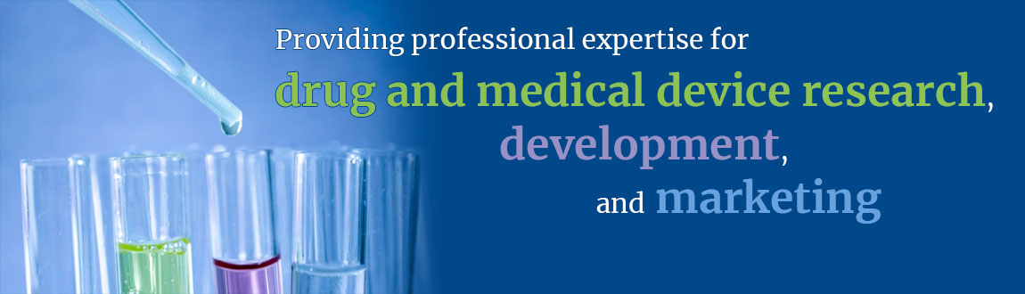 Providing professional expertise for drug and medical device research, development, and marketing